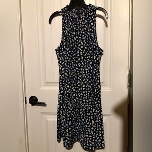 Banana Republic soft sleeveless dress ladies large L geometric blue yellow white